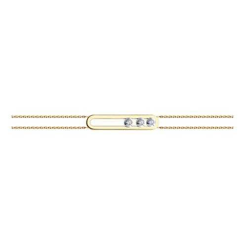 Браслет женский SOKOLOV из золота с фианитами Swarovski 81050039 р.18 в MEXX
