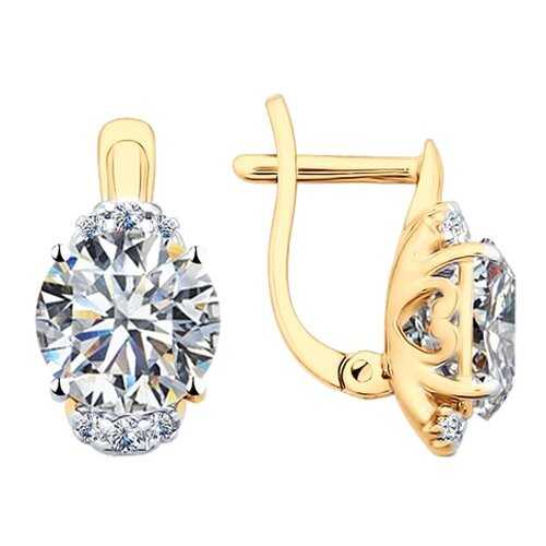 Серьги SOKOLOV из золочёного серебра со Swarovski Zirconia 89020074 в MEXX