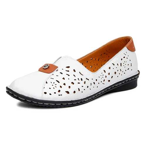 Туфли женские Alessio Nesca 27306720 белые/коричневые 38 RU в MEXX