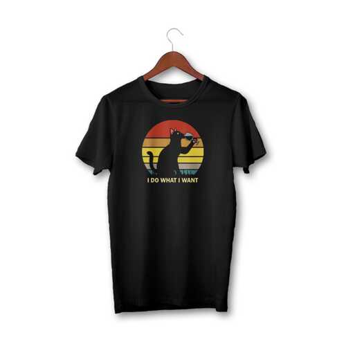 Футболка женская ЕстьНюанс Кот I do what I want черная XXL в MEXX