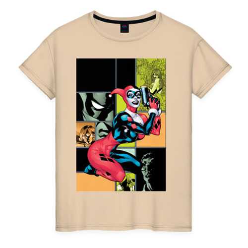 Футболка женская ВсеМайки Harley Queen бежевая 4XL в MEXX