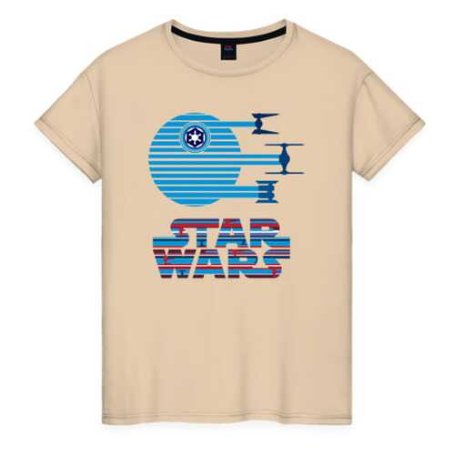 Футболка женская ВсеМайки Star Wars бежевая 4XL в MEXX